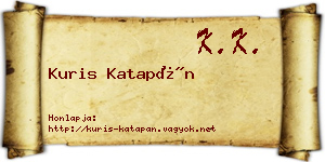 Kuris Katapán névjegykártya